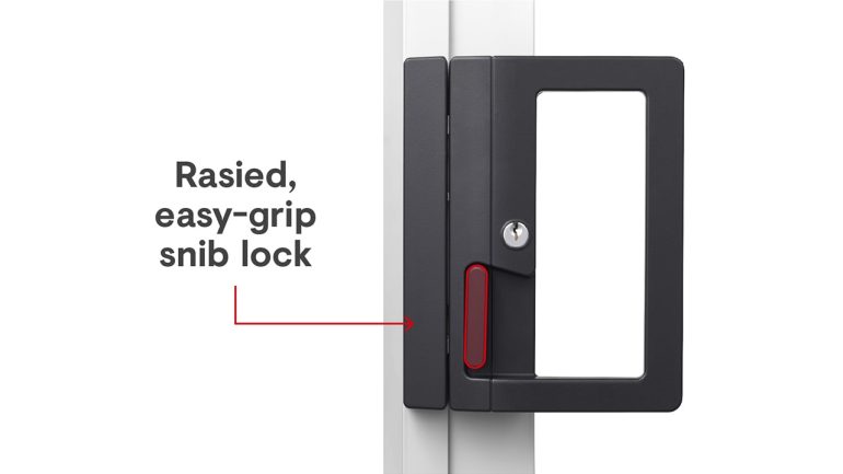 Diagram showing easy-grip snib lock